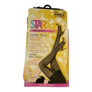 Star Power by Spanx Center-Stage Tights | Size B | Antique Stripe